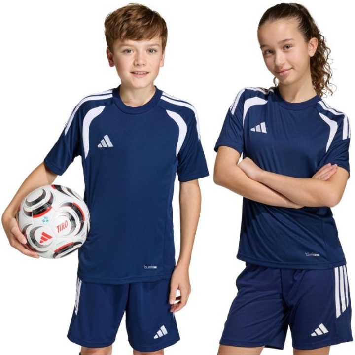 Vaikiški marškinėliai adidas Tiro 26 League, tamsiai mėlyni ir balti