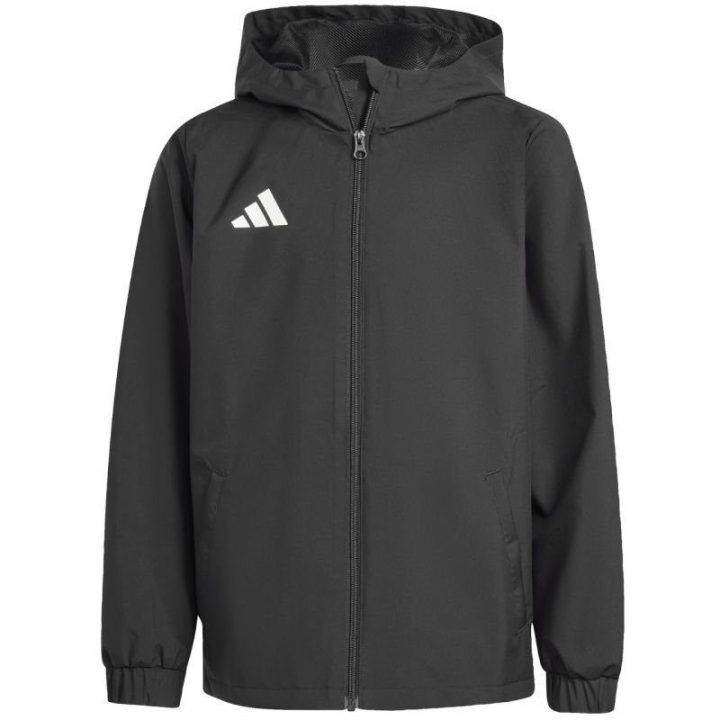 Vaikiška striukė su gobtuvu adidas Entrada 26 All Weather, juoda