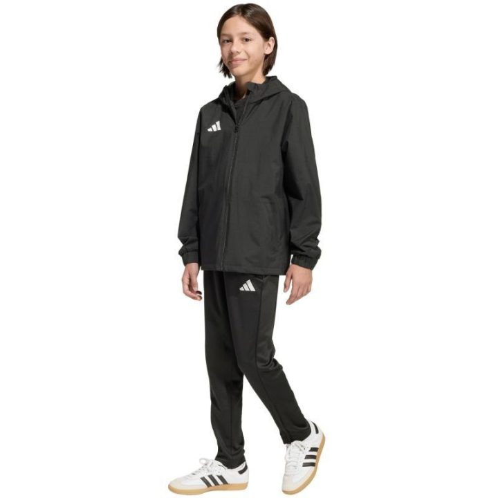 Vaikiška striukė su gobtuvu adidas Entrada 26 All Weather, juoda