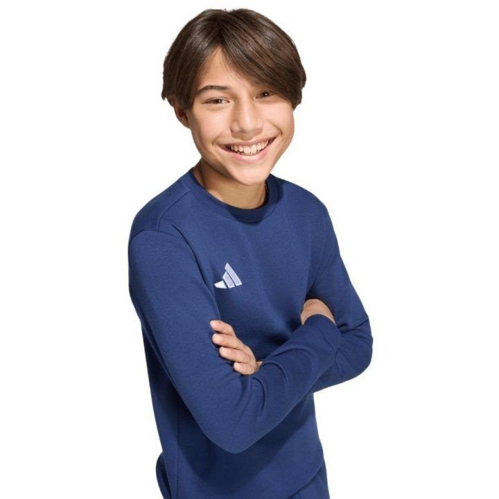 Vaikiškas medvilninis džemperis adidas Entrada 26, tamsiai mėlynas