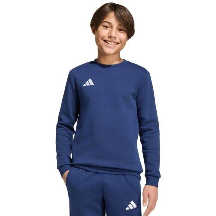Vaikiškas medvilninis džemperis adidas Entrada 26, tamsiai mėlynas