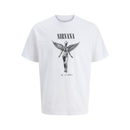 Vyriški medvilniniai marškinėliai Jack&Jones Nirvana, balti
