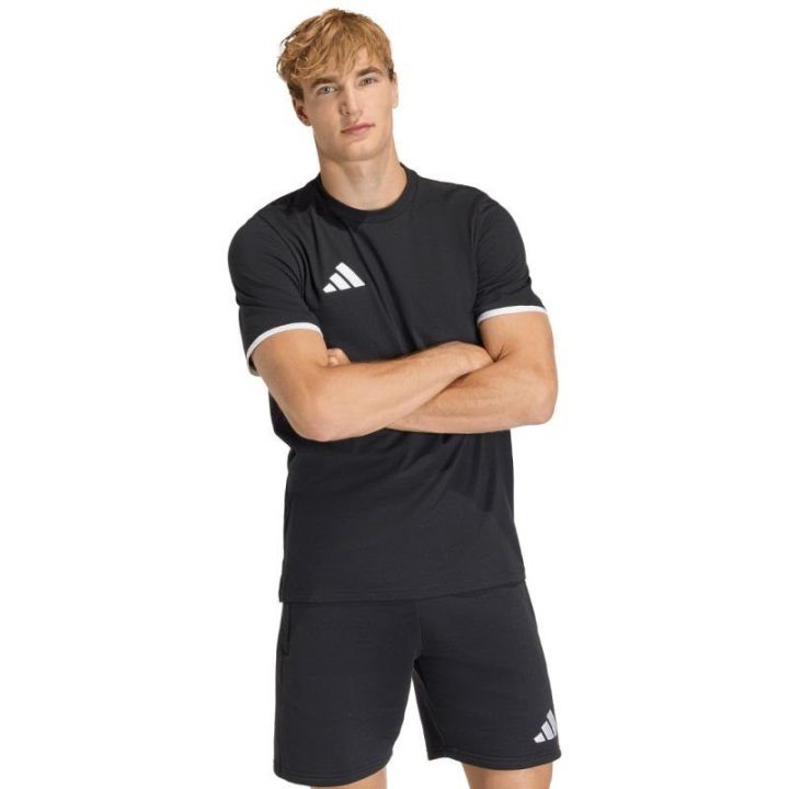 Vyriški medvilniniai marškinėliai adidas Entrada 26, juodi