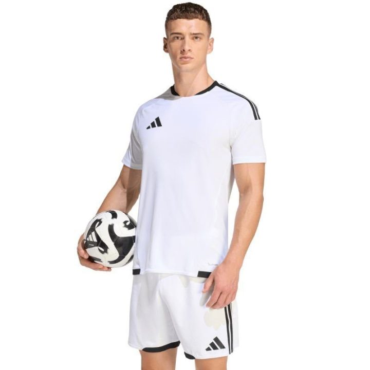 Vyriški futbolo marškinėliai adidas Tiro 26 Competition, balti ir juodi