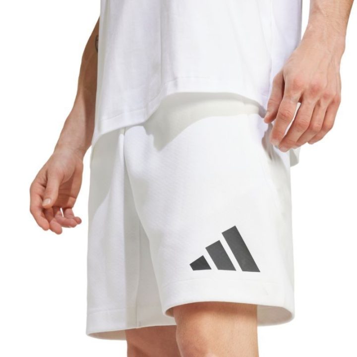 Vyriški šortai su medvilne adidas Z.N.E., balti