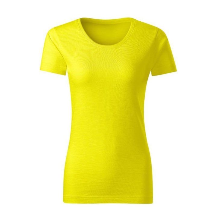 Moteriški medvilniniai marškinėliai Malfini Gulf, citrininiai