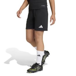 Vaikiški futbolo šortai adidas Entrada 26, juodi ir balti