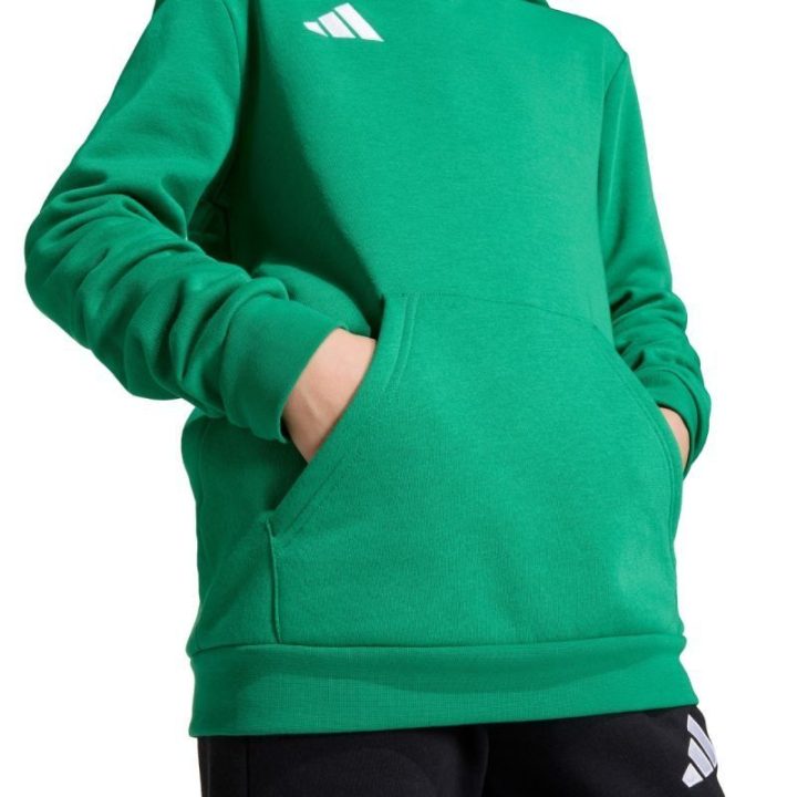 Vaikiškas futbolo džemperis su gobtuvu adidas Entrada 26, žalias