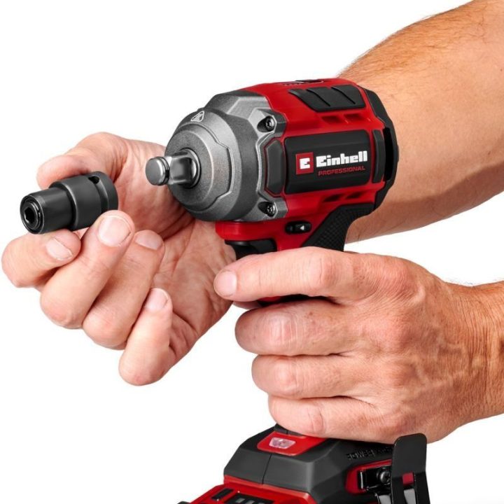 Smūginis veržliasukis Einhell TP-CW 18/350-C Li BL-Solo, raudonas ir juodas