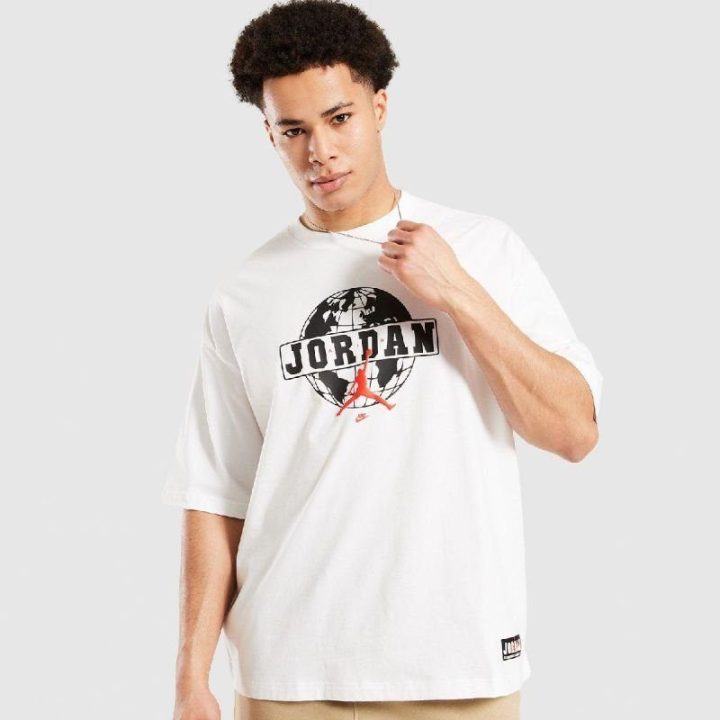 Vyriški laisvo kirpimo marškinėliai Air Jordan Oversized, balti