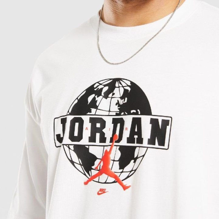 Vyriški laisvo kirpimo marškinėliai Air Jordan Oversized, balti