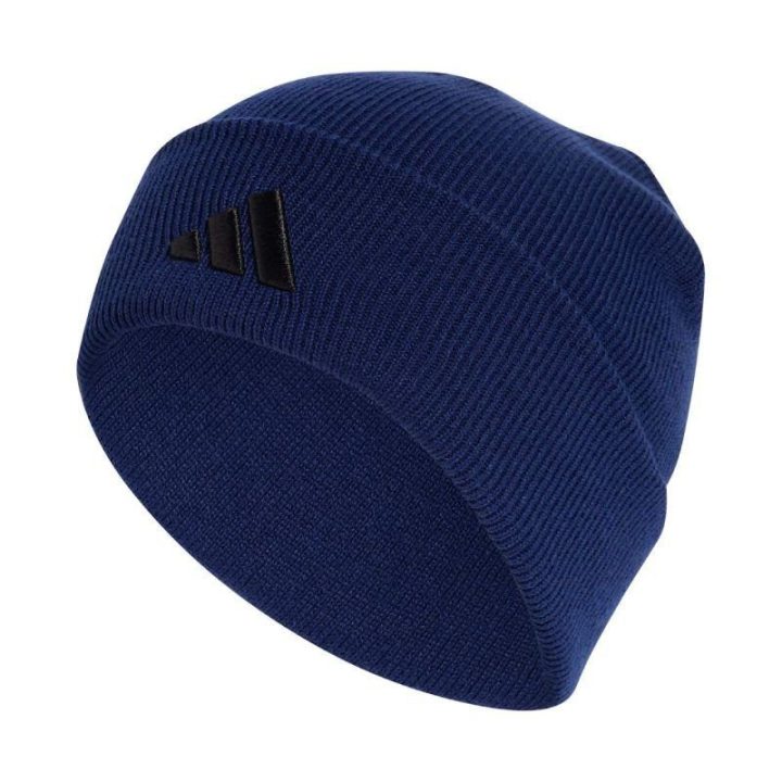 Megzta kepurė su atlenkiamu kraštu adidas New Logo, tamsiai mėlyna