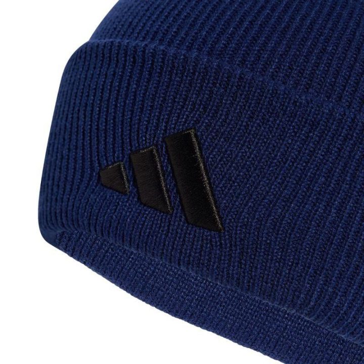 Megzta kepurė su atlenkiamu kraštu adidas New Logo, tamsiai mėlyna