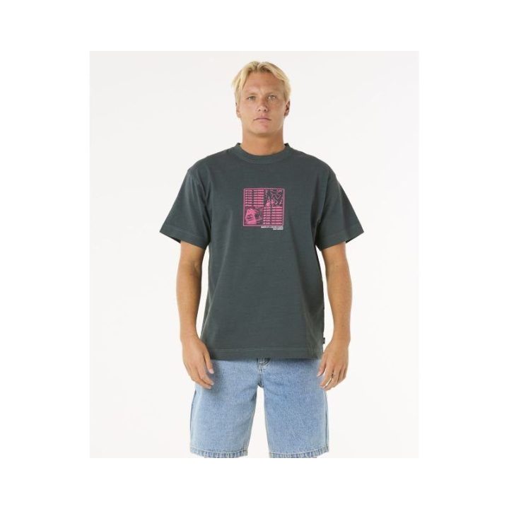 Medvilniniai marškinėliai Rip Curl Raw Energy Zine Tee, turkio