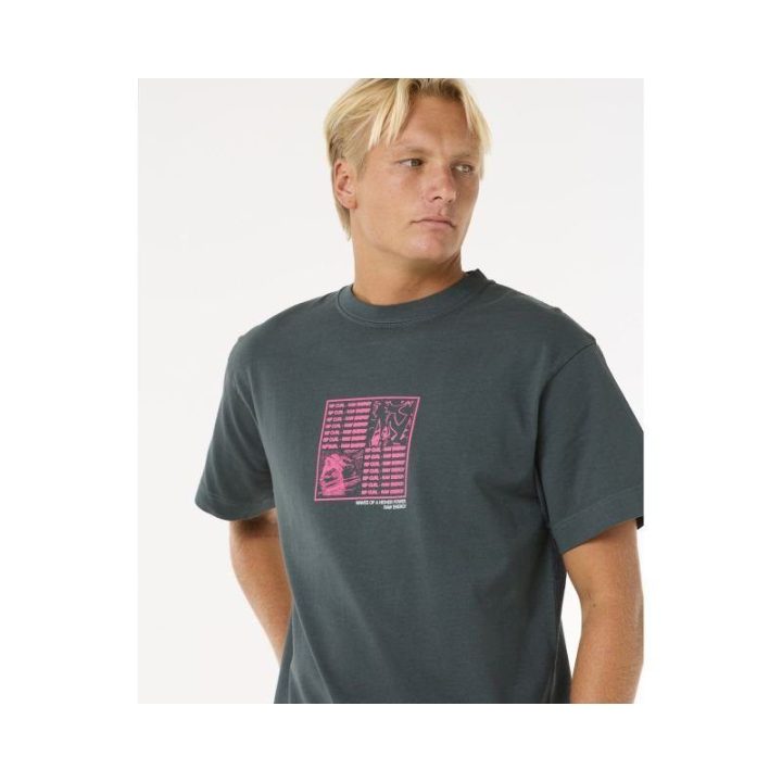 Medvilniniai marškinėliai Rip Curl Raw Energy Zine Tee, turkio