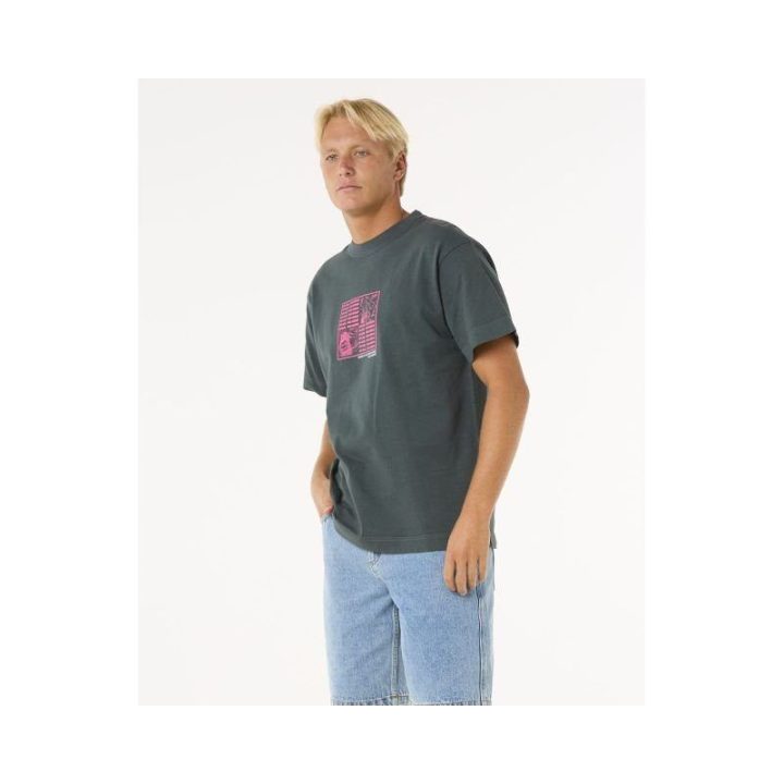 Medvilniniai marškinėliai Rip Curl Raw Energy Zine Tee, turkio