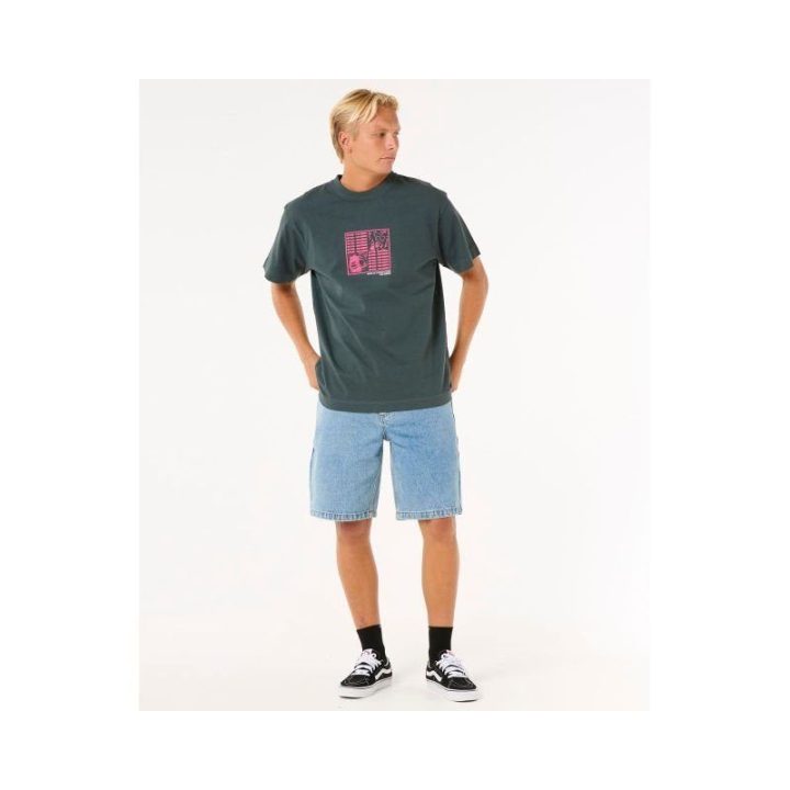 Medvilniniai marškinėliai Rip Curl Raw Energy Zine Tee, turkio