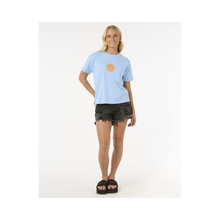Moteriški marškinėliai Rip Curl Icons of Surf, mėlyni