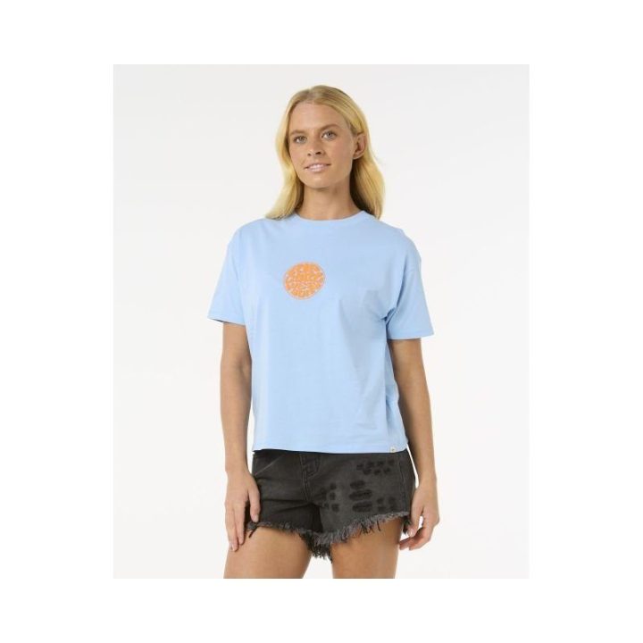 Moteriški marškinėliai Rip Curl Icons of Surf, mėlyni