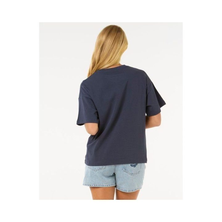 Laisvo kirpimo marškinėliai Rip Curl Surf Puff, tamsiai mėlyni