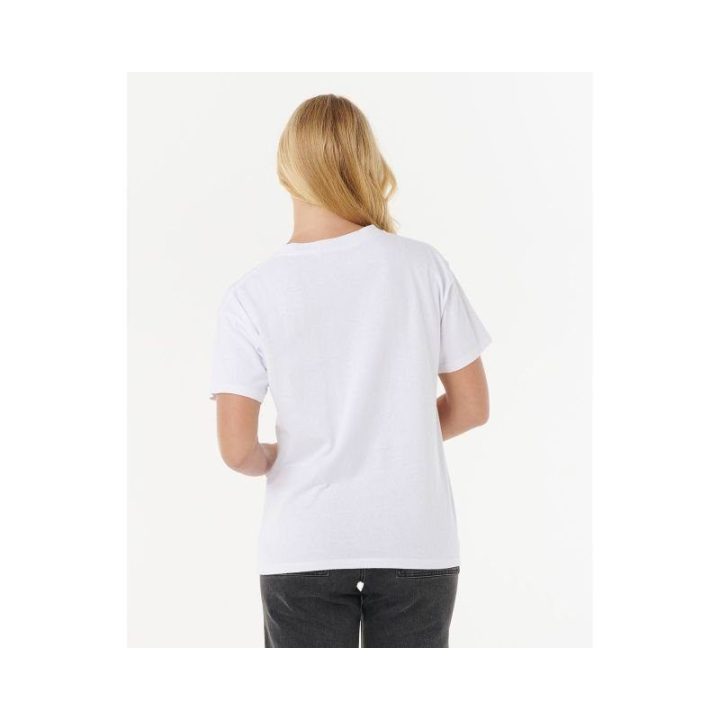 Marškinėliai su atlenktu kraštu Rip Curl Oceanic, balti