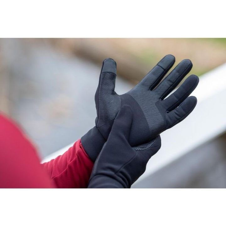 Terminės pirštinės Rogelli Essential Thermal, juodos