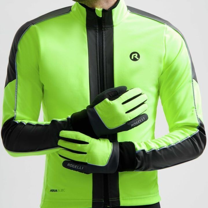 Žieminės pirštinės Rogelli Essential HiVis, fluorescencinės
