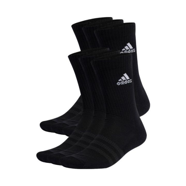 Medvilninės kojinės adidas Cushioned Sportswear, 6 poros, juodos