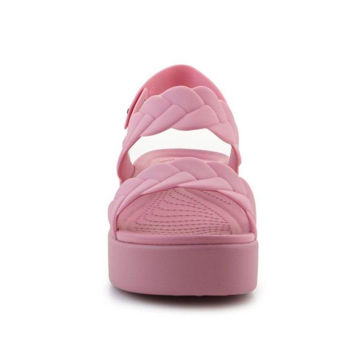 Moteriškos basutės ant platformos Crocs Brooklyn Woven, rožinės