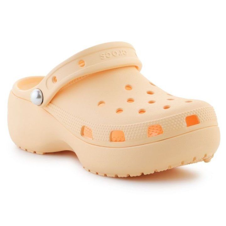 Moteriškos klumpės su perliniu paviršiumi Crocs, auksinės