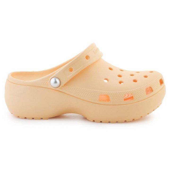 Moteriškos klumpės su perliniu paviršiumi Crocs, auksinės