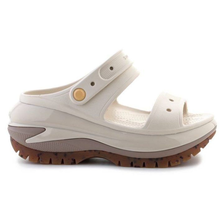 Moteriškos šlepetės Crocs Classic Mega Crush, pilkai rudos