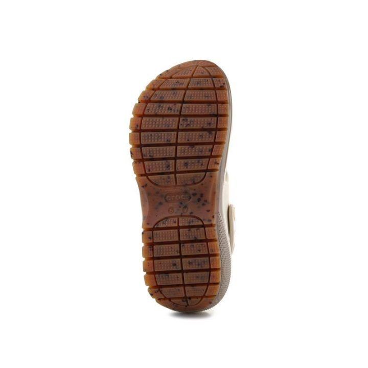 Moteriškos šlepetės Crocs Classic Mega Crush, pilkai rudos