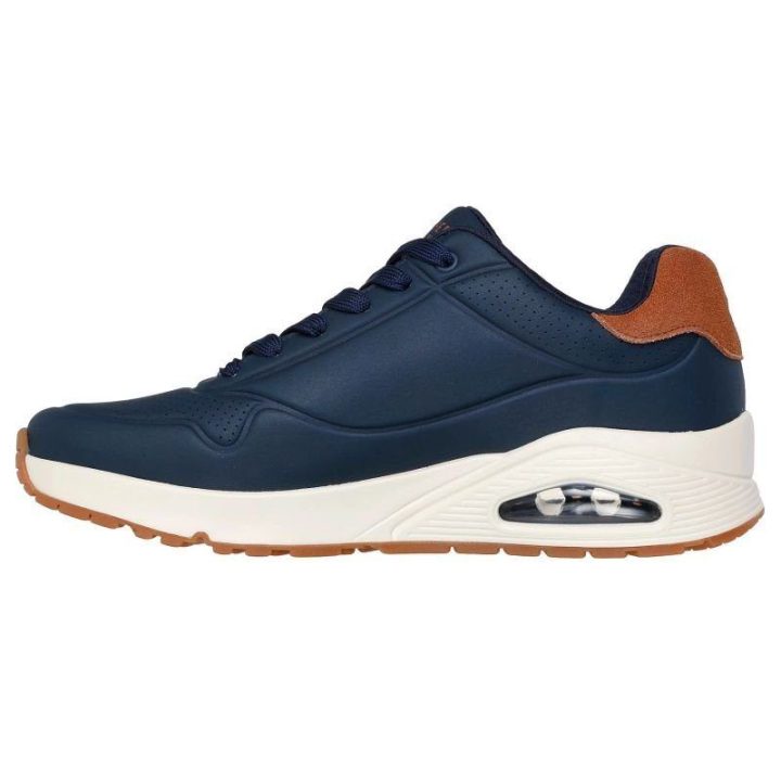 Vyriški suvarstomi sportbačiai Skechers Uno - Suited On Air, tamsiai mėlyni