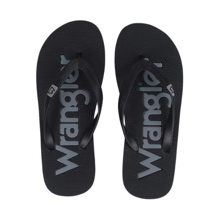 Vyriškos šlepetės per pirštą Wrangler Cole, juodos