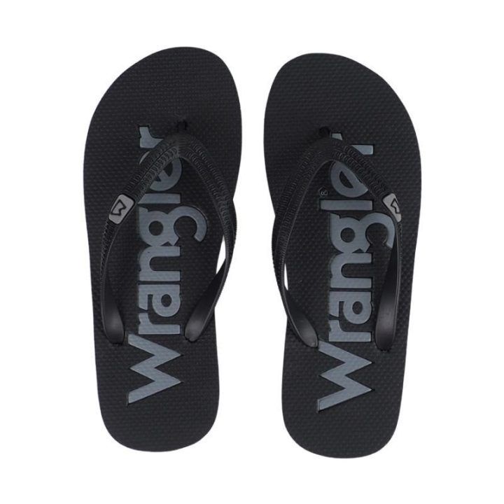 Vyriškos šlepetės per pirštą Wrangler Cole, juodos