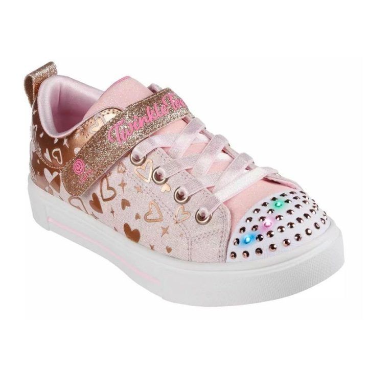 Vaikiški sportbačiai Skechers Twinkle Sparks, rožiniai ir aukso