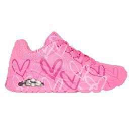 Moteriški sportbačiai su širdžių motyvu Skechers Uno - Spread The Love, rožiniai
