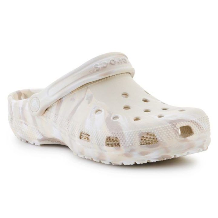 Moteriškos klumpės Crocs Classic Marbled, baltos ir įvairiaspalvės