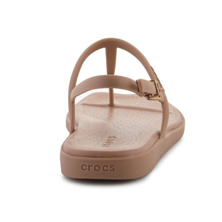 Moteriškos šlepetės per pirštą Crocs Miami, šokolado rudos