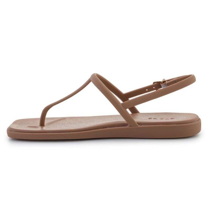 Moteriškos šlepetės per pirštą Crocs Miami, šokolado rudos