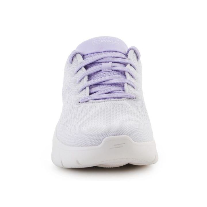 Moteriški sportbačiai Skechers Go Walk Flex-Kali, pilki su levandų akcentais