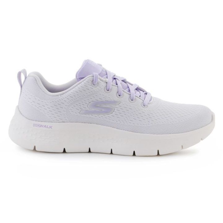 Moteriški sportbačiai Skechers Go Walk Flex-Kali, pilki su levandų akcentais