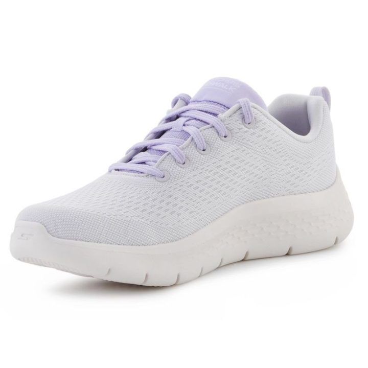 Moteriški sportbačiai Skechers Go Walk Flex-Kali, pilki su levandų akcentais