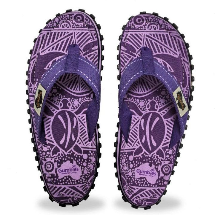 Uniseks šlepetės per pirštą Gumbies Islander Signature, violetinės