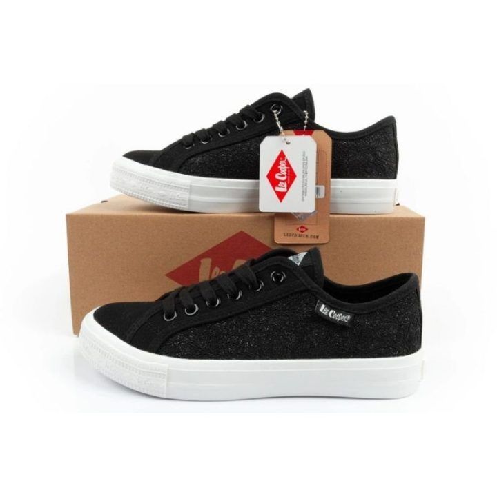 Moteriški kedai su blizgučiais Lee Cooper, juodi