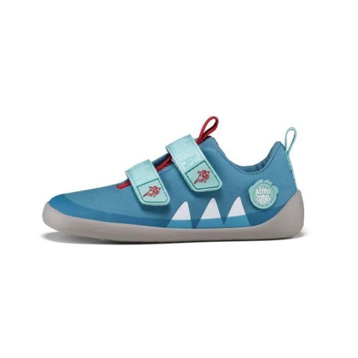 Vaikiški medvilniniai batai su ryklio motyvu Affenzahn Lucky Shark