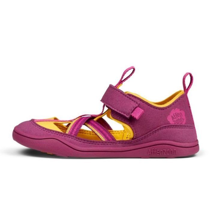 Vaikiškos barefoot tipo basutės su lipukais Affenzahn Breezy Bird