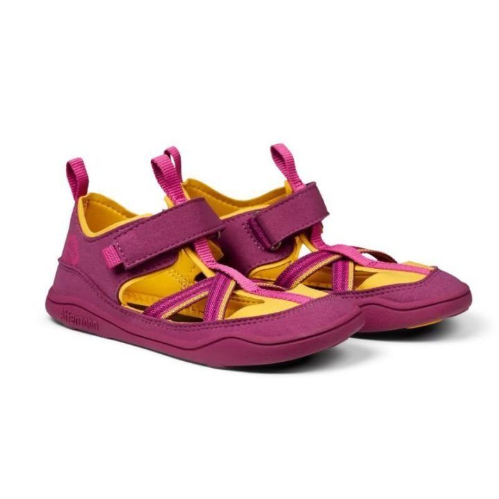 Vaikiškos barefoot tipo basutės su lipukais Affenzahn Breezy Bird
