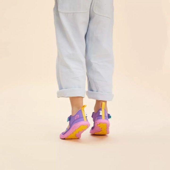 Vaikiškos barefoot tipo basutės su lipukais Affenzahn Breezy Toucan